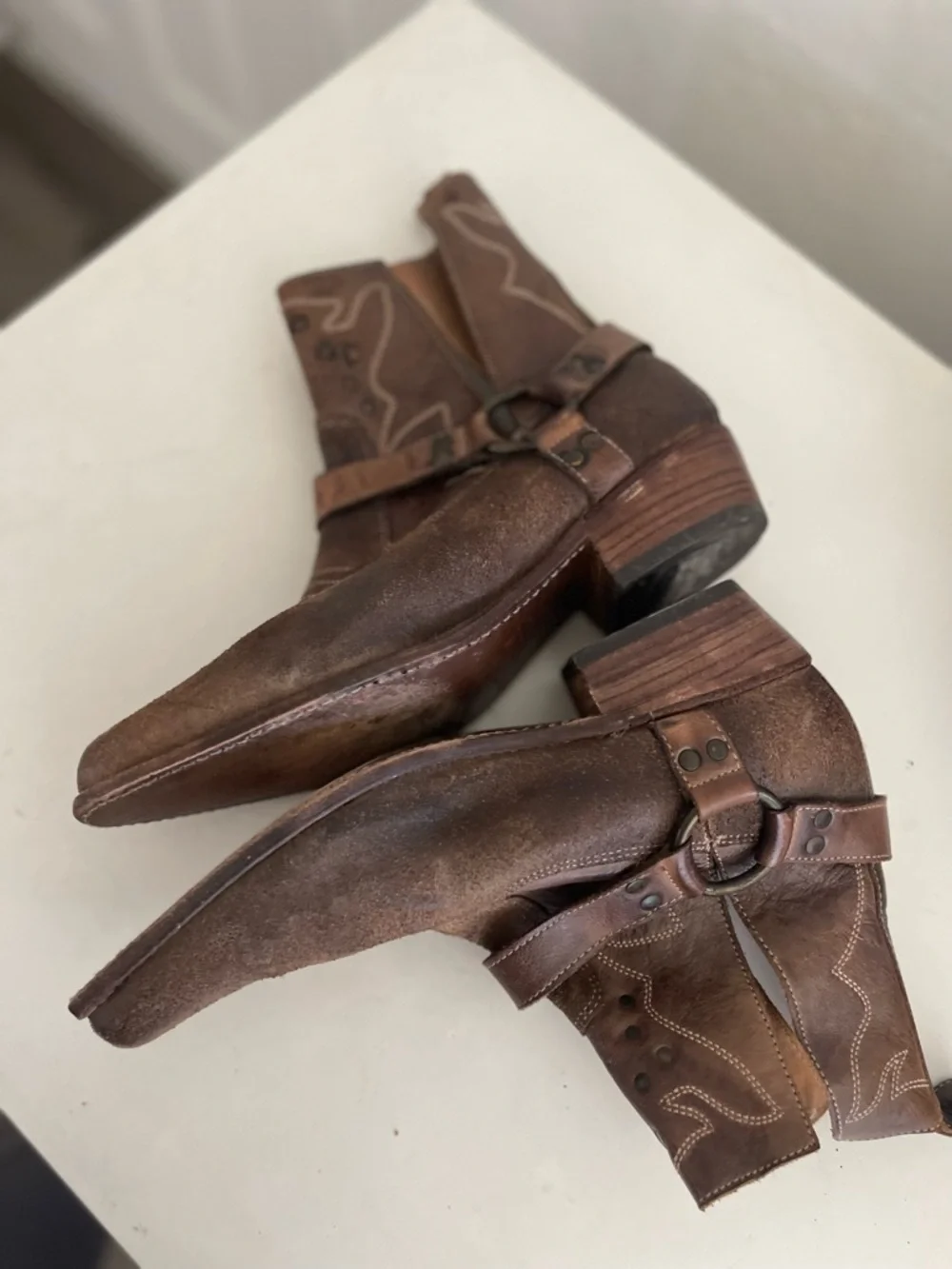 Bed Stu Cowgirl Ankle Leather Boots - Picture 4 of 9